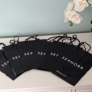 Set of 6 Med Sephora paper shopping / gift bags